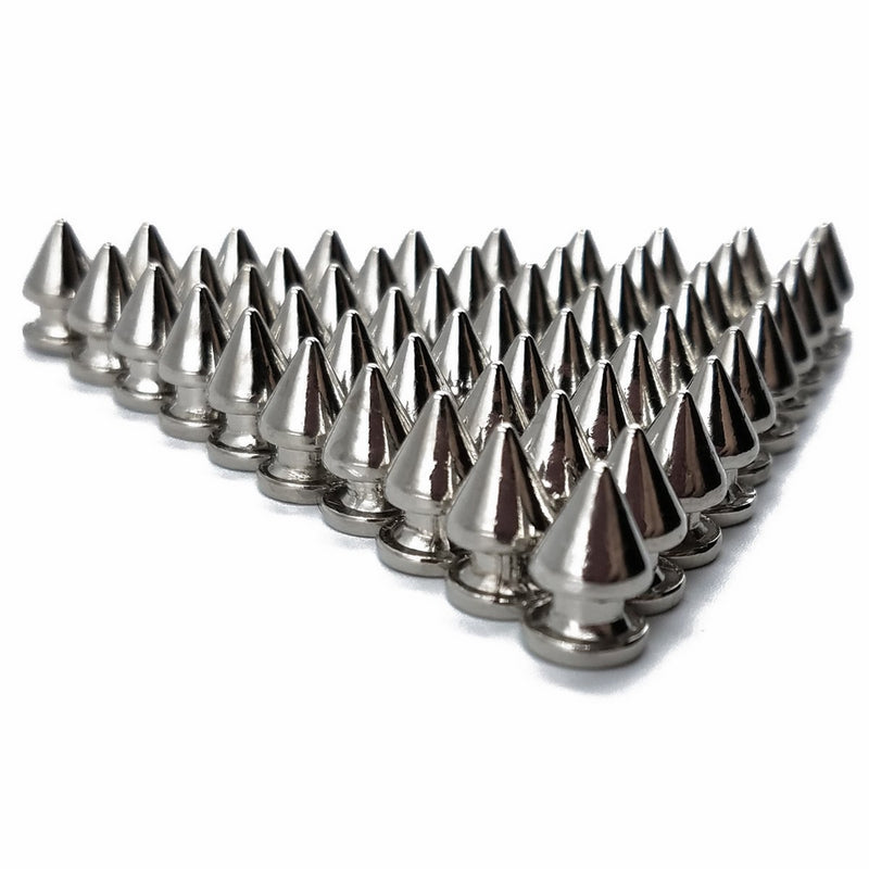 SamuRita Metal Style Mushroom Tree Spikes Leather Studs and Rivets for Crafts DIY Designs(20sets Silver)
