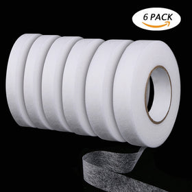 Unime 6 Pieces 70 Yards Fabric Fusing Tape Hem Tape Adhesive Iron-on Hemming Tape Roll 10 mm, 15 mm, 20 mm Wide for Clothes