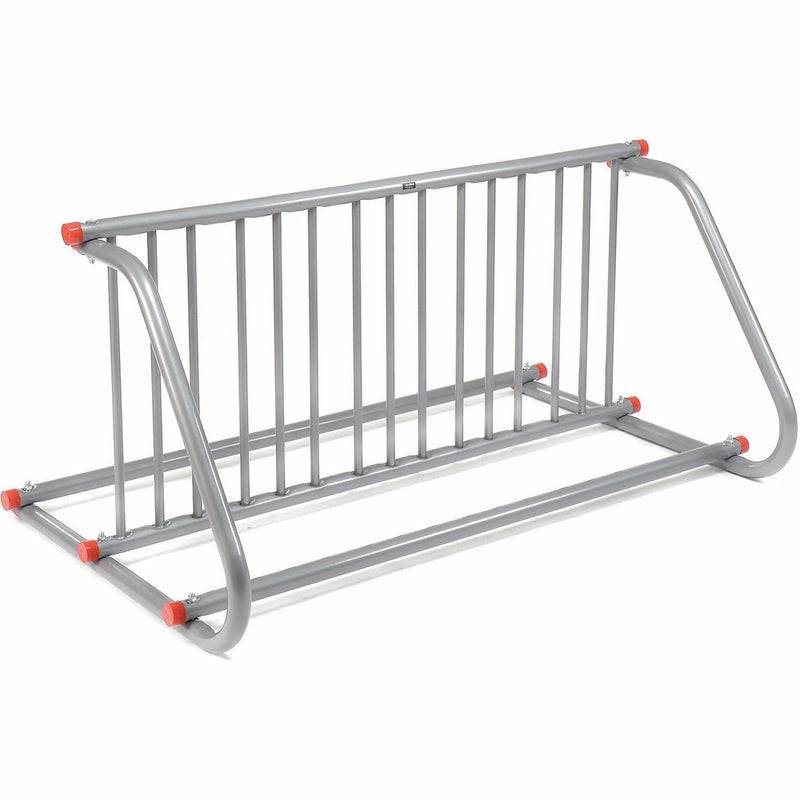 59-3/4"L Grid Bike Rack, Double Sided, Powder Coated Galvanized Steel, 10-Bike Capacity