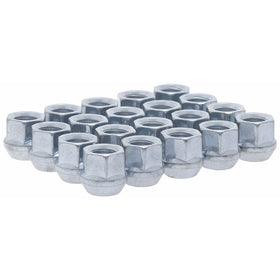White Knight 1304-1S-20AM Zinc Finish 1/2"-20 Thread Size Open End Bulge Acorn Lug Nut, (Pack of 20)