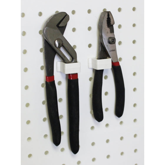Wallpeg Garage Tool Organizer – Pegboard Accessories 50 White Box Style Flex-Lock Peg Hooks - AM-106W 2