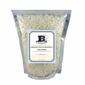 Beesworks Organic White Beeswax Pellets by Your Natural Planet - 14 oz - Tested and Certified 100% Organic