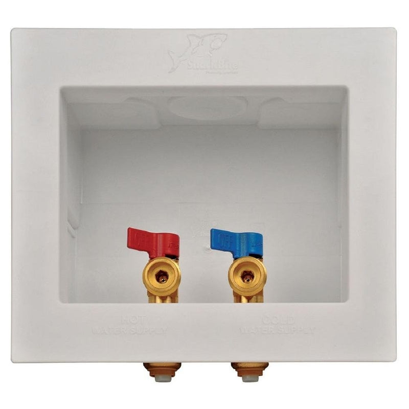 Sharkbite 24763A Washing Machine Outlet Box, 1/2 inch x 3/4 inch MHT, Push-to-Connect Copper, PEX, CPVC, PE-RT Pipe