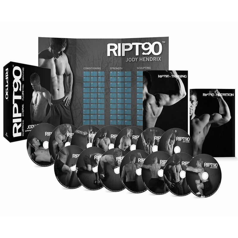 RIPT90: 90 Day 14-DVD Workout Program with 14 Exercise Videos Training Calendar & Fitness Guide and Nutrition Plan