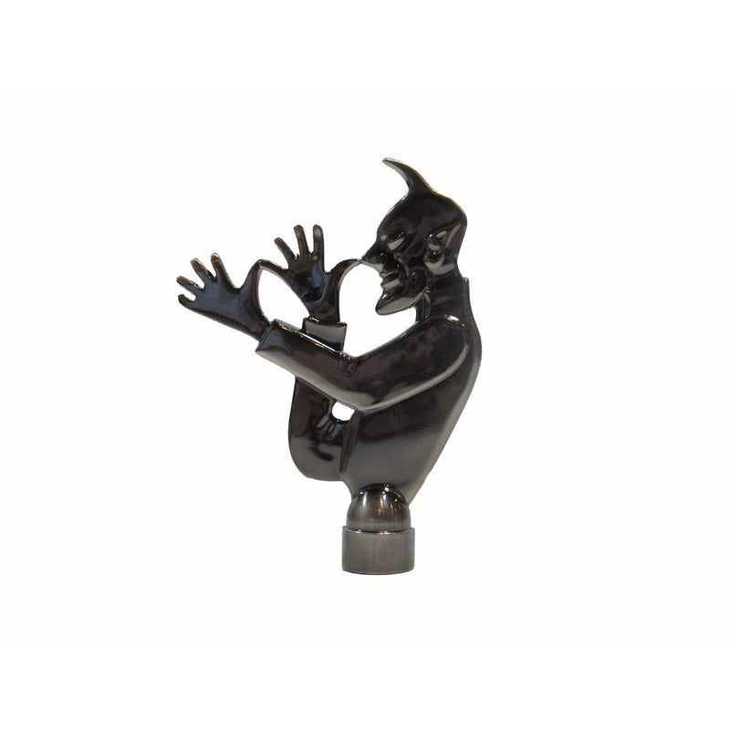 3D Custom Thumbing Devil Brushed Metal Hood Ornament Rat Rod UNIQUE