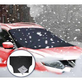 Zento Deals Reversible Multipurpose All Weather Vehicle Windshield Protector Premium Quality Winter Snow Cover Summer Sun Shield