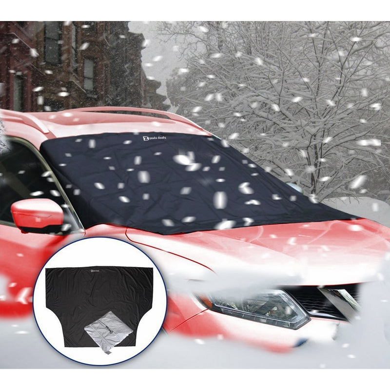 Zento Deals Reversible Multipurpose All Weather Vehicle Windshield Protector Premium Quality Winter Snow Cover Summer Sun Shield