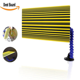 WHDZ PDR Tool PDR Line Board Reflector Board with Adjustable Holder - Automotive Paintless Dent Repair Tools (Yellow)