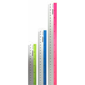 Set of 3 Aluminum Rulers Of 6”, 8”, 12” in Inch and CM Scale