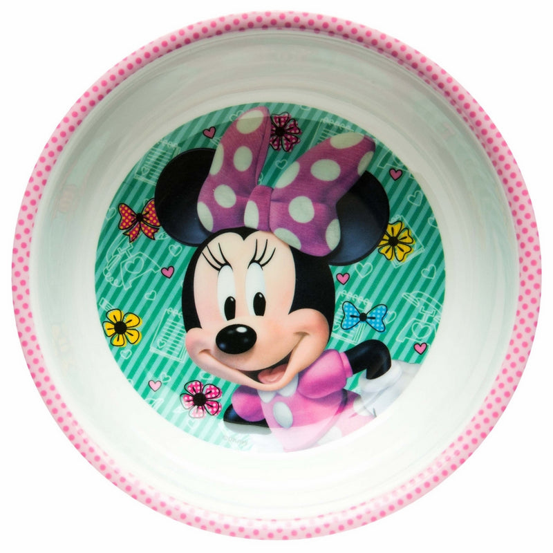 Zak Designs MMND-0361-B Minnie Boutique Mel Bowl W-Rim, Multicolor