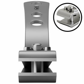 Kohm CP-240L Toenail Clipper for Thick Nails - 4mm Wide Jaw Opening, Straight Edge, Brushed Stainless Steel