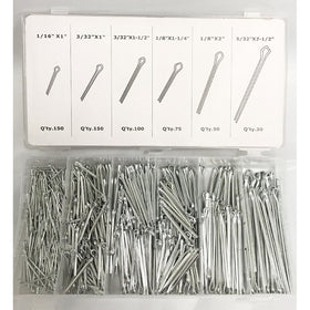 WennoW 555pc Cotter Pin Assortment Kit Case Clip Key Fastner Fitting Small Medium Large