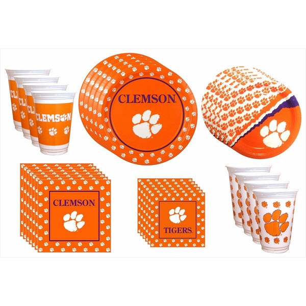 Clemson Tigers Party Pack - 56 pieces