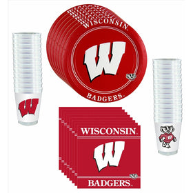 Wisconsin Badgers Party Pack - 81 pieces