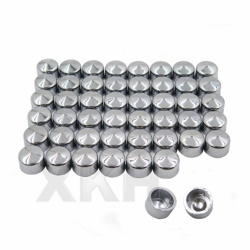 XKH Group 48 Piece Chrome Caps Cover Kit for 84-03 Harley Sportster Engine & Misc Bolt Set