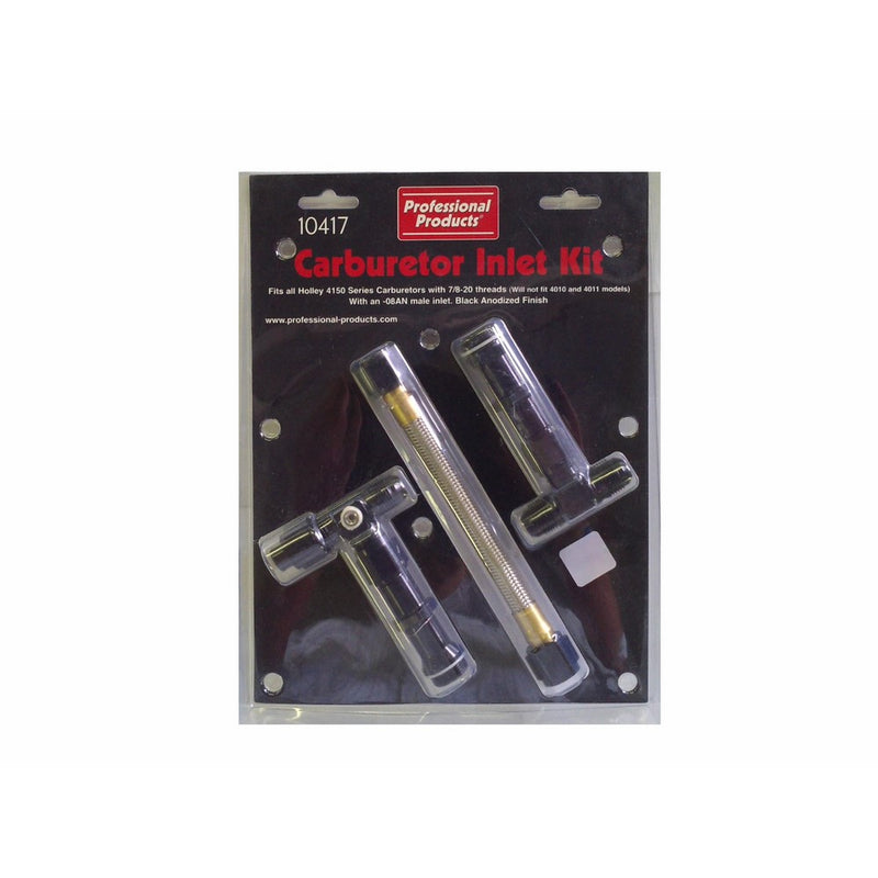 Professional Products 10417 Black Carburetor Inlet Kit for -8 AN Holley 4150 Carburetor