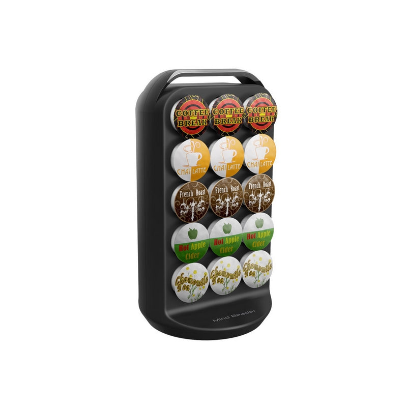 Mind Reader K-Cup Carousel, Holds 30 K-Cups, Coffee Pod Holder, Black