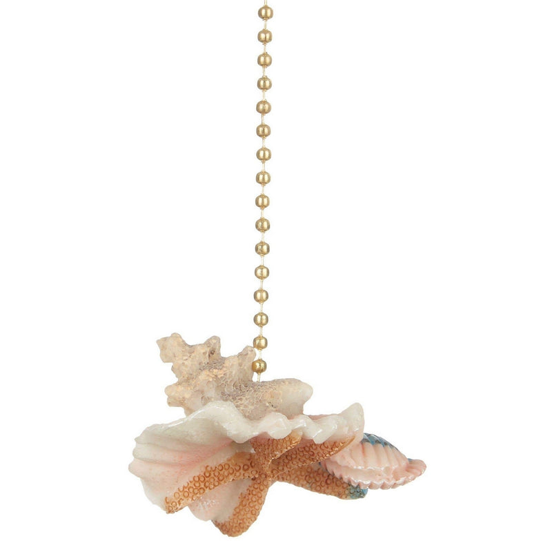 Starfish Seashells Sea Shell Beach Fan Light Pull