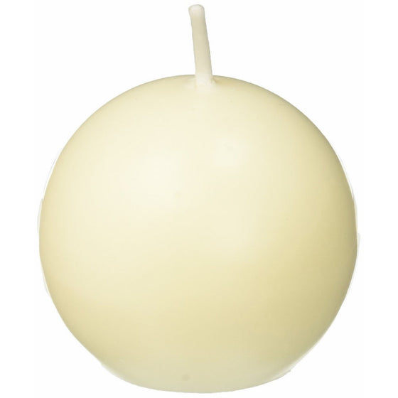 Zest Candle 12-Piece Ball Candles, 2-Inch, Ivory