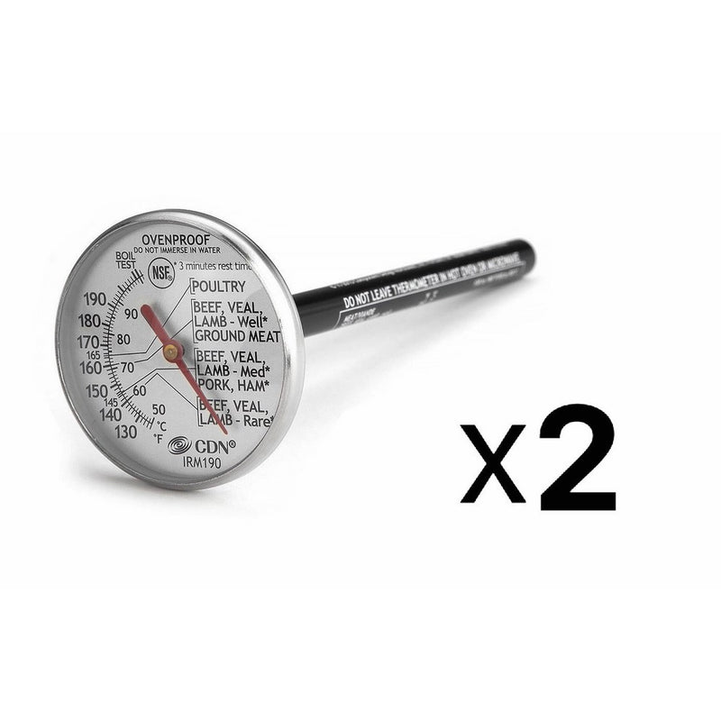 CDN IRM190 InstaRead Meat & Poultry Cooking Thermometer - Set of 2