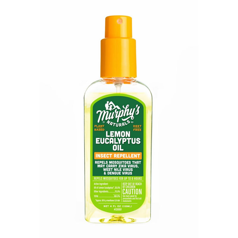 Murphy's Naturals Lemon Eucalyptus Oil Insect Repellent | DEET Free Plant-Based Mosquito Repellent | 4-Ounce Pump Spray | Made in USA | 1-Pack