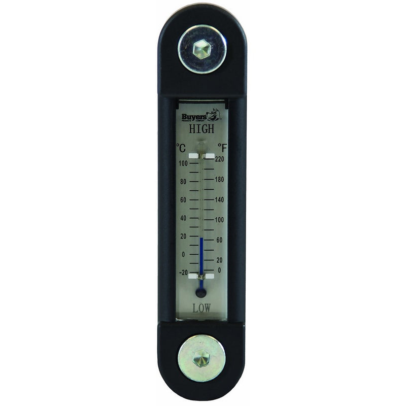 Buyers Products LRD02A Black and Silver Oil Level Gauge with Thermometer