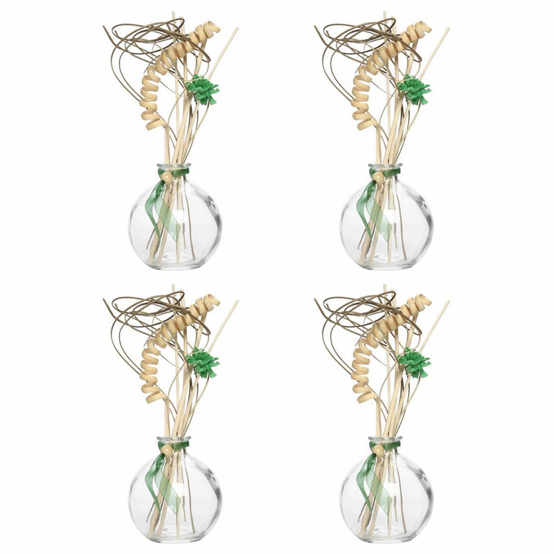 Hosley Diffuser Bottles with Reeds, (NO Diffuser Oil Included). 4 Glass Bottles. 100 ml Ideal Gift, Use with Essential Oils Replacement Diffusers/Reed Sticks Crafts Wedding Party, Spa O9
