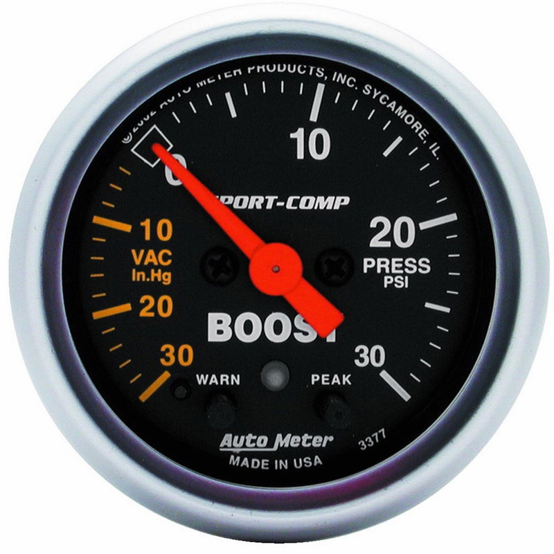 Auto Meter 3377 Sport-Comp Electric Boost/Vacuum Gauge