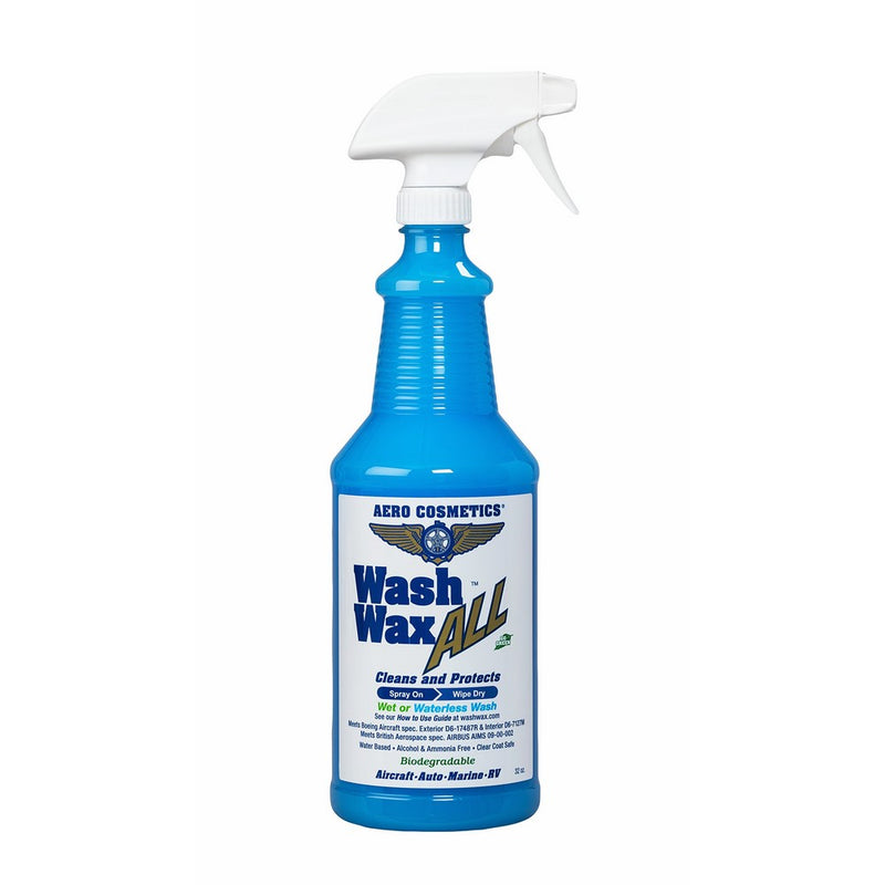Aero Cosmetics Wet or Waterless Car Wash Wax 32 oz. Aircraft Quality Wash Wax for Your Car RV & Boat. Guaranteed Best Waterless Wash on The Market