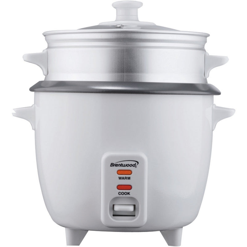 Brentwood TS-600S 5-Cup Rice Cooker and Food Steamer, White