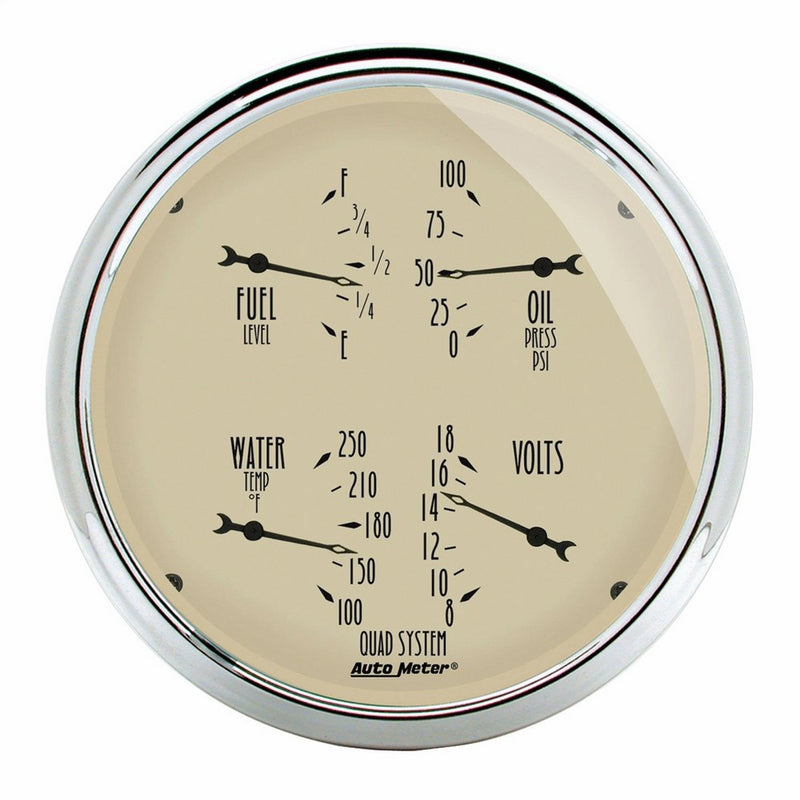 Auto Meter 1819 Antique Beige Quad Gauge