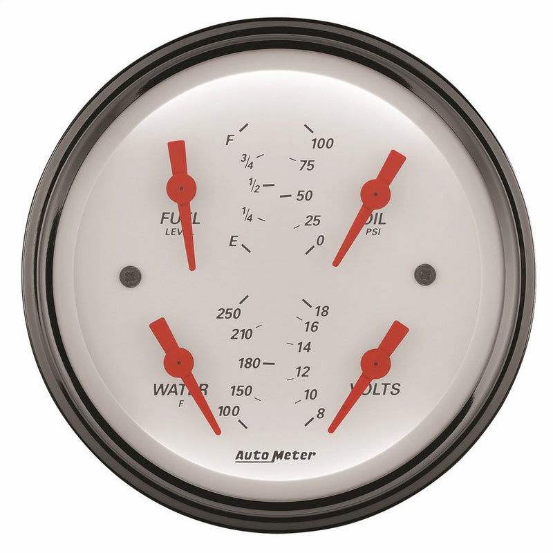 Auto Meter 1314 Arctic White Quad Gauge