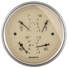 Auto Meter 1814 Antique Beige Quad Gauge