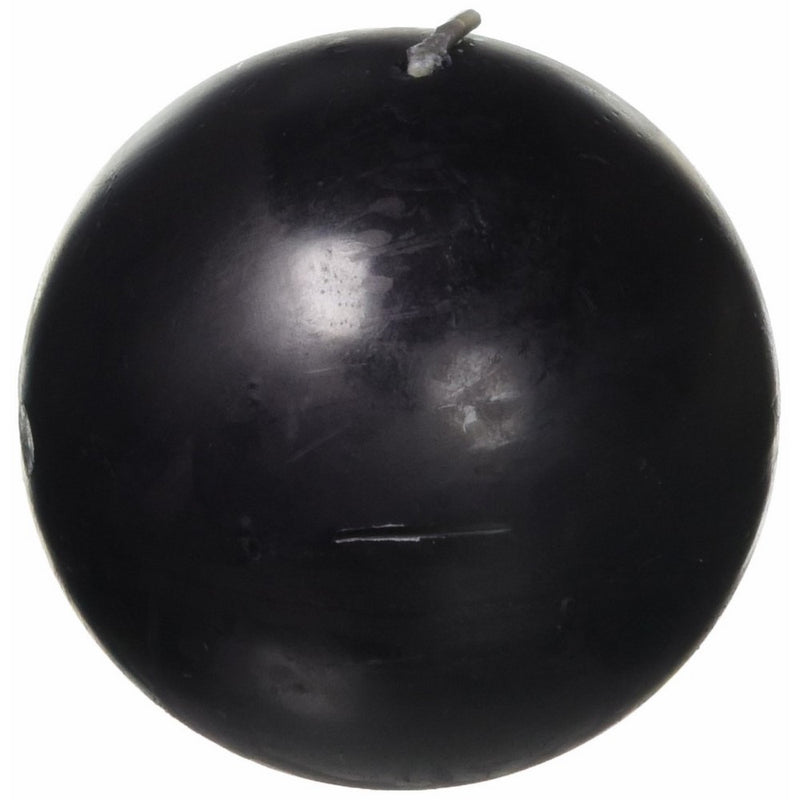 Zest Candle 6-Piece Ball Candles, 3-Inch, Black