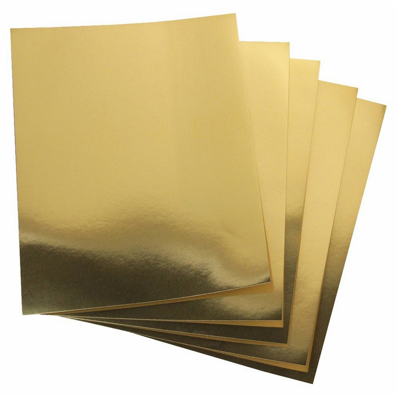 Hygloss Products Metallic Foil Board Sheets - 8.5 x 11 Inches – Gold, 25 Pack