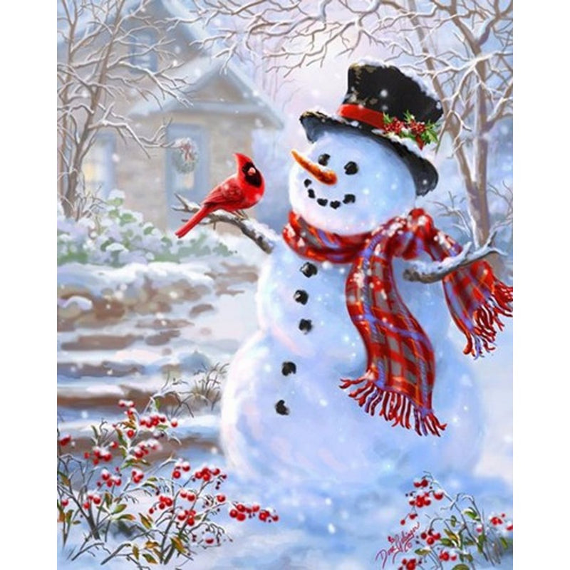 5D DIY Diamond Painting kit Rhinestone Embroidery Cross Stitch Arts Craft for Christmas Home Wall Decor,Snowman