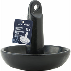 Attwood 9942B1 Cast Iron Mushroom Anchor, 10-Pounds, Black Finish
