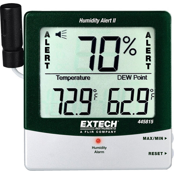 Extech 445815 Humidity Meter with Alarm and Remote Probe