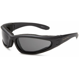 Bobster Low Rider II Convertible Sunglasses, Black Frame/3 Lenses (Smoked, Amber and Clear)