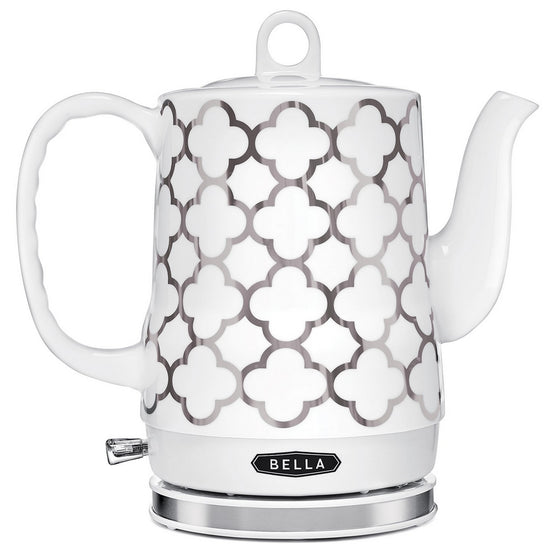 BELLA 1.2L Electric Ceramic Tea Kettle with detachable base and boil dry protection