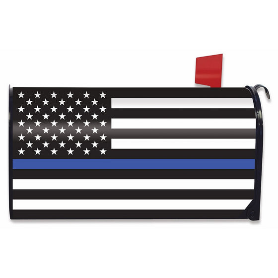 Briarwood Lane Thin Blue Line Magnetic Mailbox Cover Police Patriotic Standard