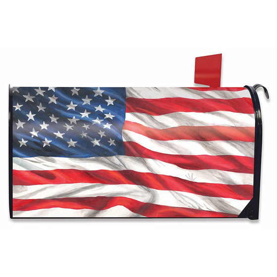 Briarwood Lane American Flag Waving Large Mailbox Cover Patriotic USA Oversized