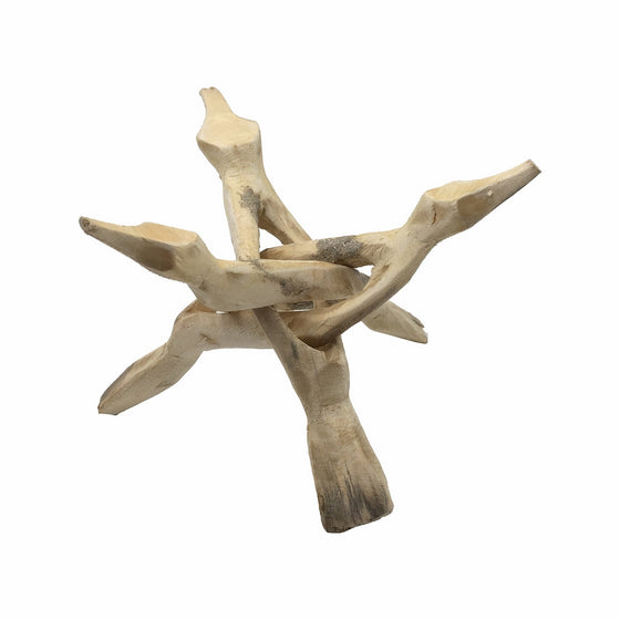 Alternative Imagination 6" Natural Wooden Tripod Stand, Perfect for Abalone Shells, Crystal Balls and More