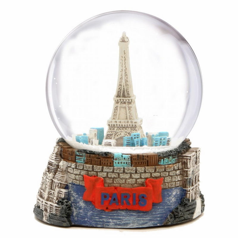 Paris Snow Globe, Eiffel Tower Snow Globe Souvenir (3.5 Inches Tall), 65mm Glass Globes