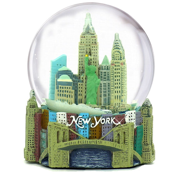 Musical New York City Snow Globe, 100mm New York City Snow Globes, 5.5 Inches Tall, PLAYS NEW YORK, NEW YORK