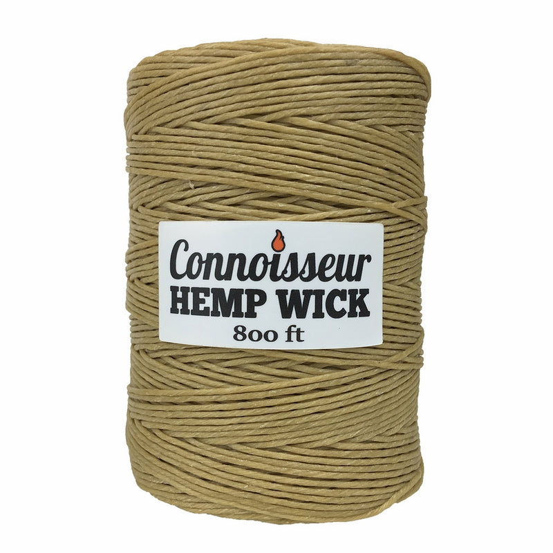 Natural Hemp Wick Spool (800 FT) Natural Beeswax Coating | Slow Burn, Long-Lasting Refill | DIY Tea Lights, Candle Making, Tapers | Standard Dispenser Use | 1.0mm