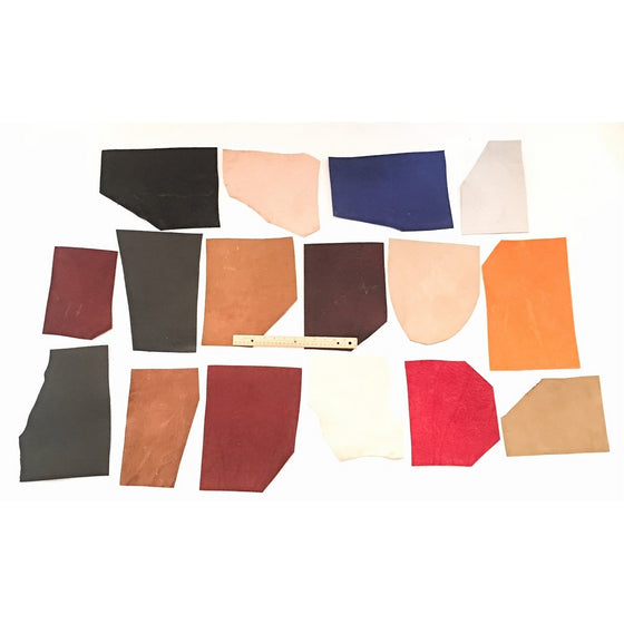 Dangerous Threads Scrap Leather Bonanza - Mixed Leather Pieces - Mixed Styles, Sizes, and Colors, 3 Full Pounds!