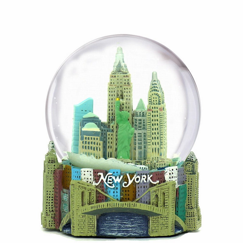 Mini New York City Snow Globe NYC Skyline in this Souvenir Figurine with Statue of Liberty, 2.5" Tall (45mm)