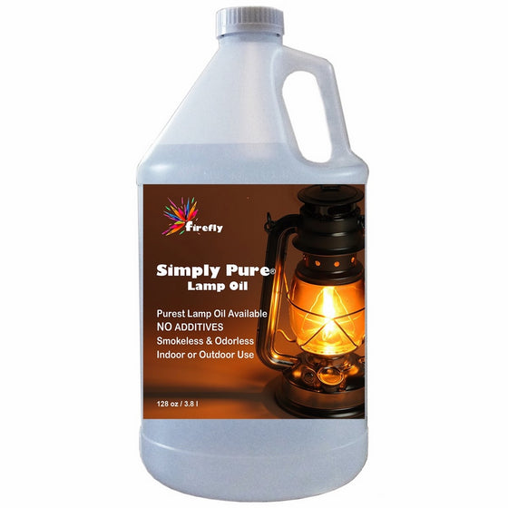 Firefly Paraffin Lamp Oil - 1 Gallon - Odorless & Smokeless - Simply Pure - Ultra Clean Burning