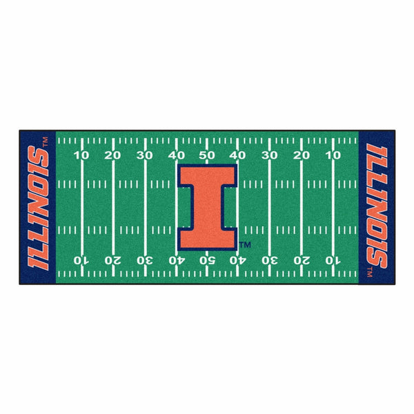 FANMATS NCAA University of Illinois Fighting Illini Nylon Face Football Field Runner